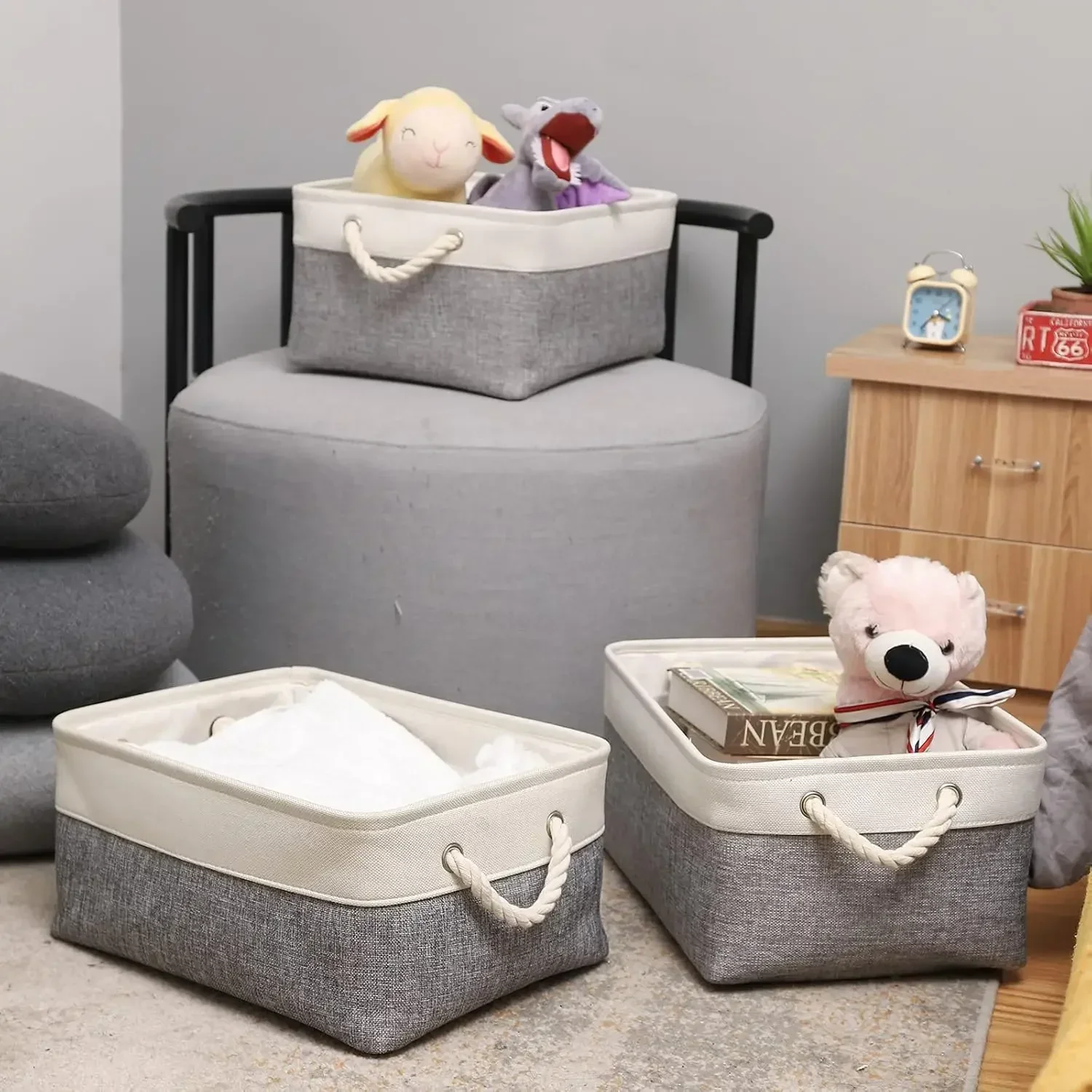 Linum Home Textiles - Foldable Linen Storage Basket Large Capacity