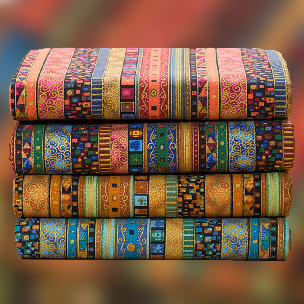Linum Home Textiles - Tribal Ethnic Cotton Linen Fabric Bohemia