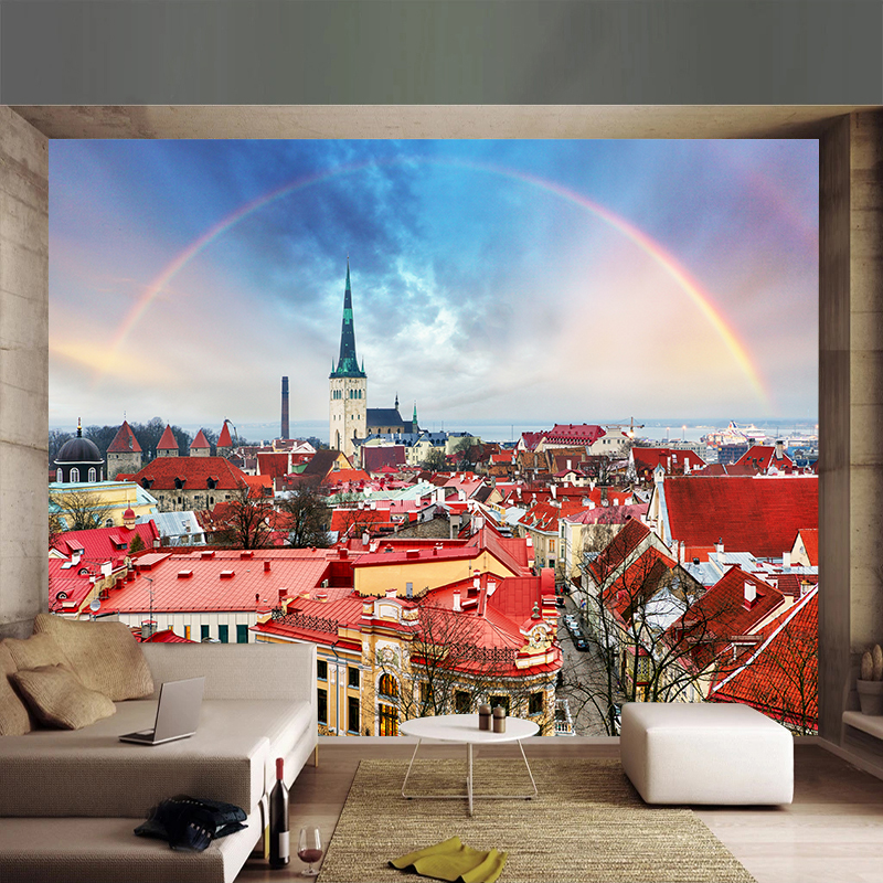 Custom 3D Mural Wallpaper City - Home Textiles City recension och pris