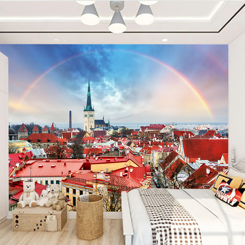 Custom 3D Mural Wallpaper City - Home Textiles City recension och pris