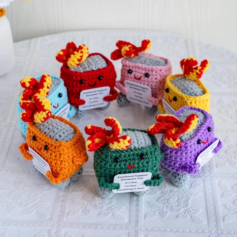 Handmade Crochet Dumpster Fire - Home Textiles Today recension och pris
