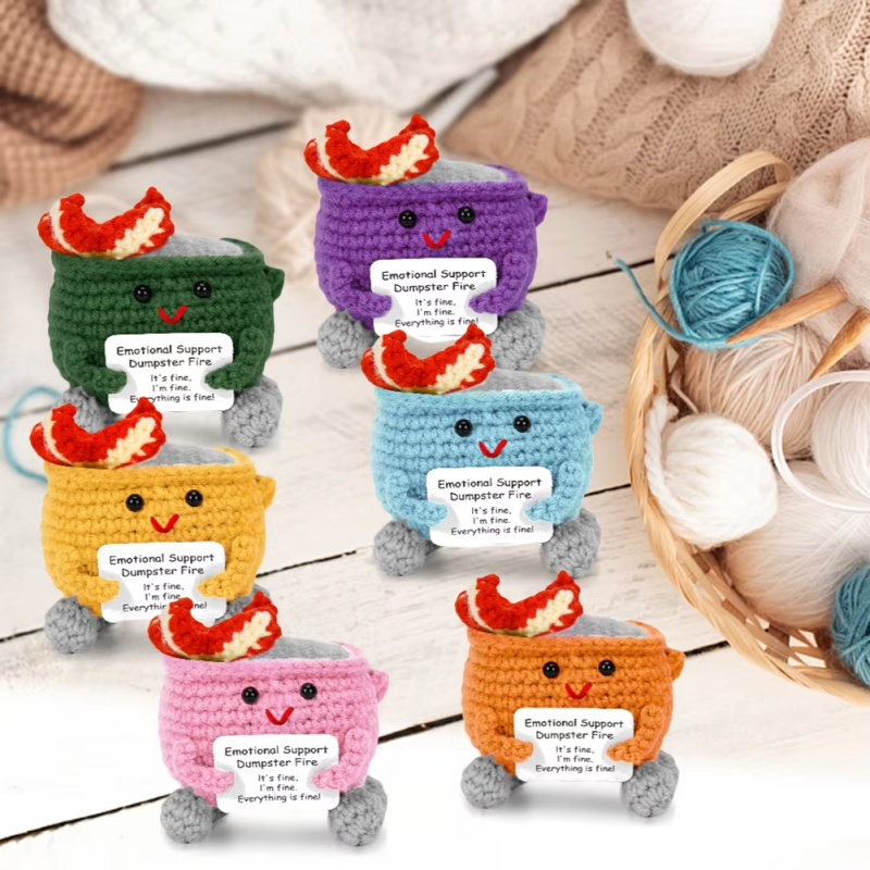 Handmade Crochet Dumpster Fire - Home Textiles Today recension och pris