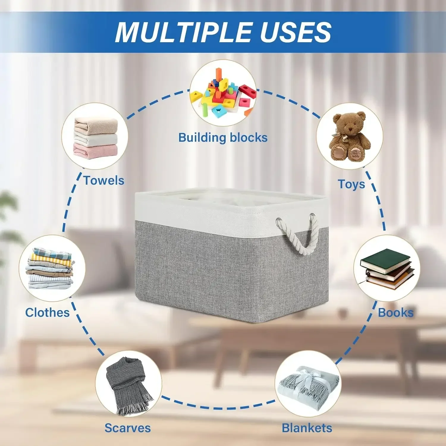Foldable Linen Storage Basket  - Linum Home Textiles recension och pris