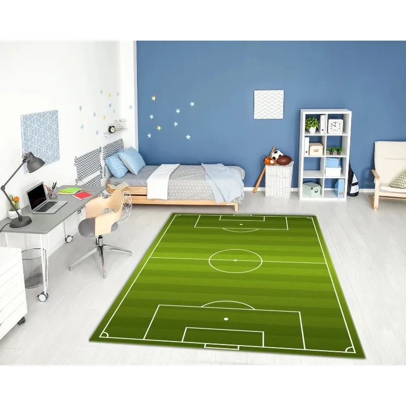 Football Soccer Field Area Rug - Home Textiles City recension och pris