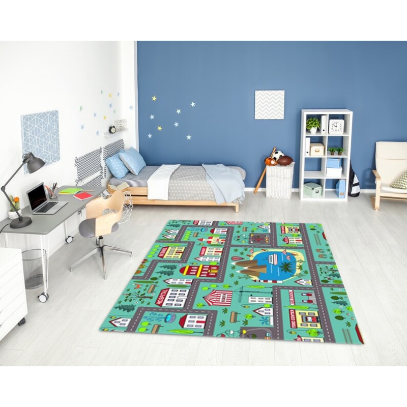Football Soccer Field Area Rug - Home Textiles City recension och pris