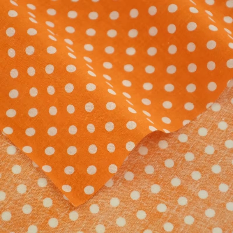 50X150CM White Orange Polka Do - Home Textiles Fabric recension och pris