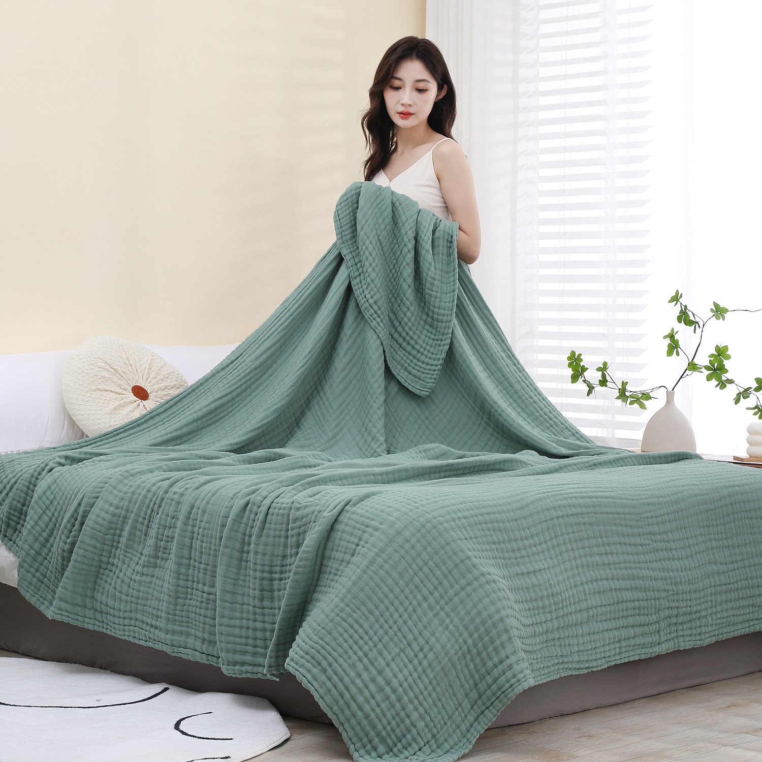 100% Cotton Muslin Blanket For - Quilt Cotton Summer recension och pris