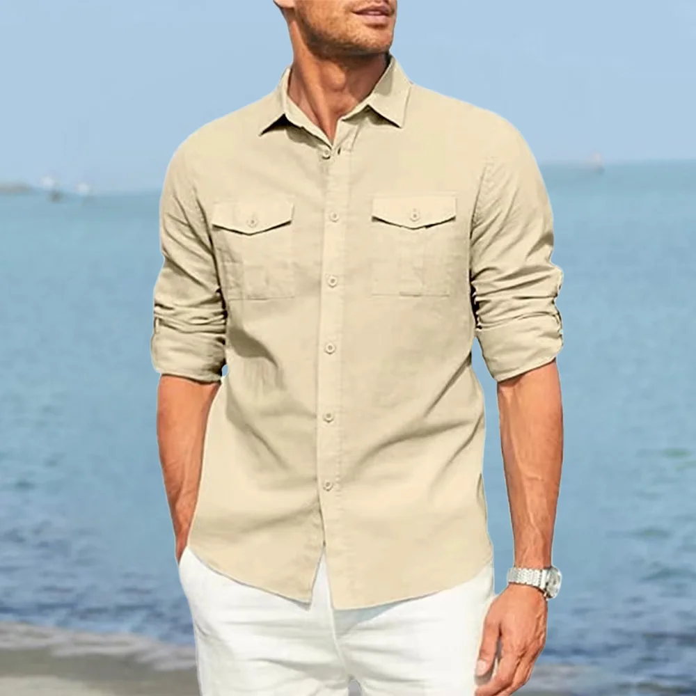 Autumn New Men's Pure Color Sh - Quilt Cotton Summer recension och pris