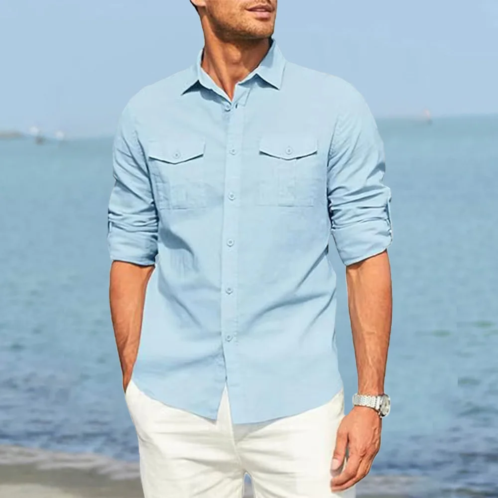 Autumn New Men's Pure Color Sh - Quilt Cotton Summer recension och pris