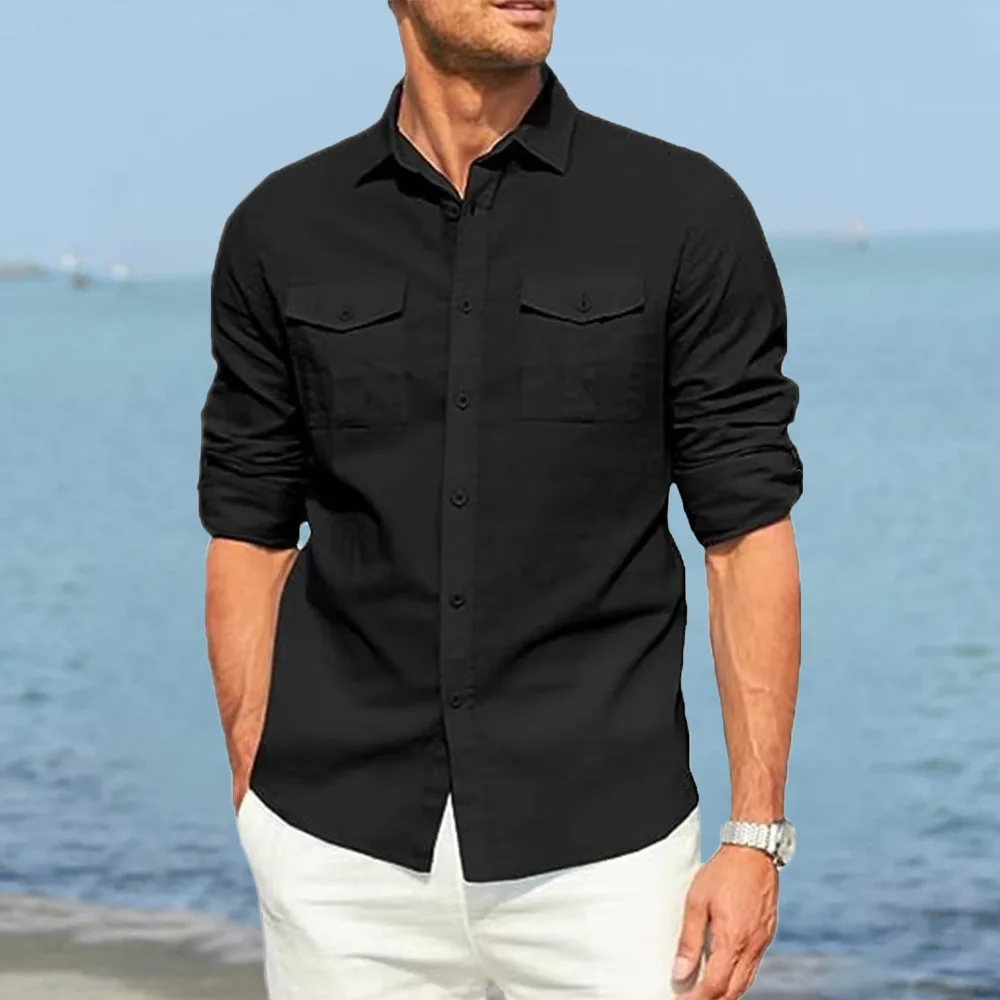 Autumn New Men's Pure Color Sh - Quilt Cotton Summer recension och pris