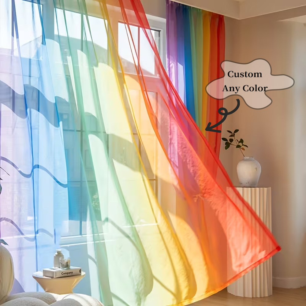 Custom 2D Flat 2pcs Sheer Curt - Home Textiles Fabric recension och pris