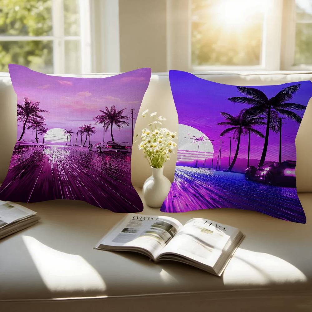 Neon Night City Landscape 80s  - Home Textiles City recension och pris