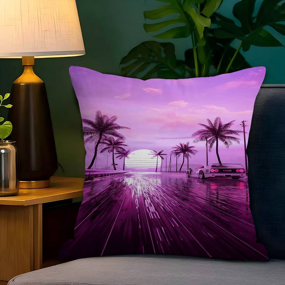 Neon Night City Landscape 80s  - Home Textiles City recension och pris