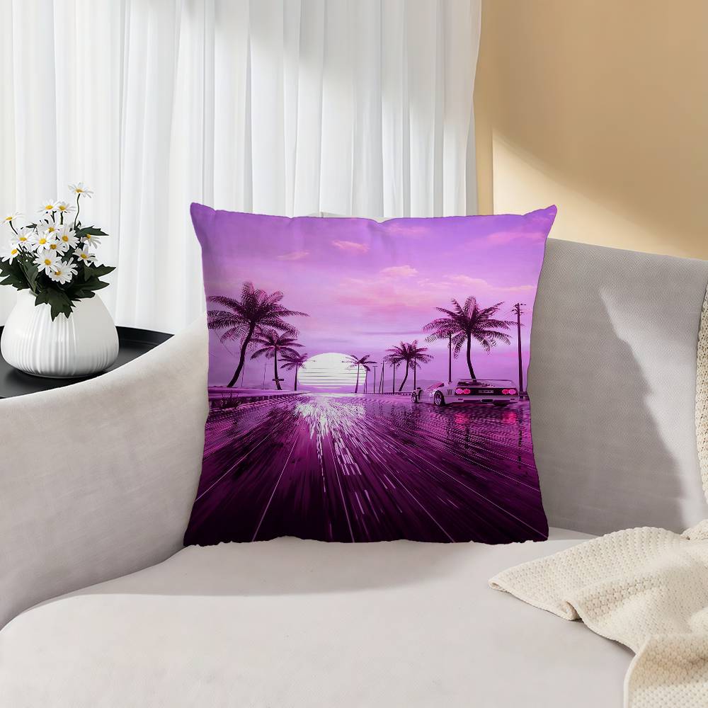 Neon Night City Landscape 80s  - Home Textiles City recension och pris