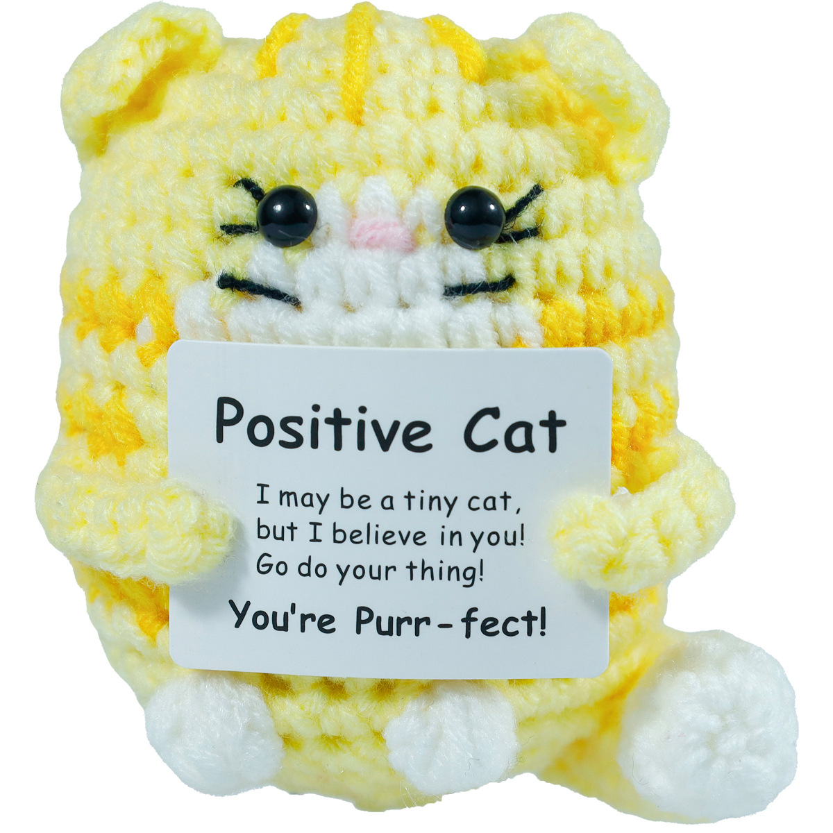 Funny Crochet Positive Cat Dol - Home Textiles Today recension och pris