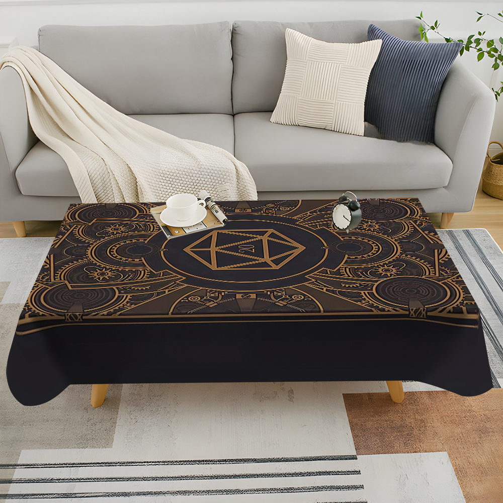 Steampunk Black Golden Gear Pa - Home Textiles Fabric recension och pris