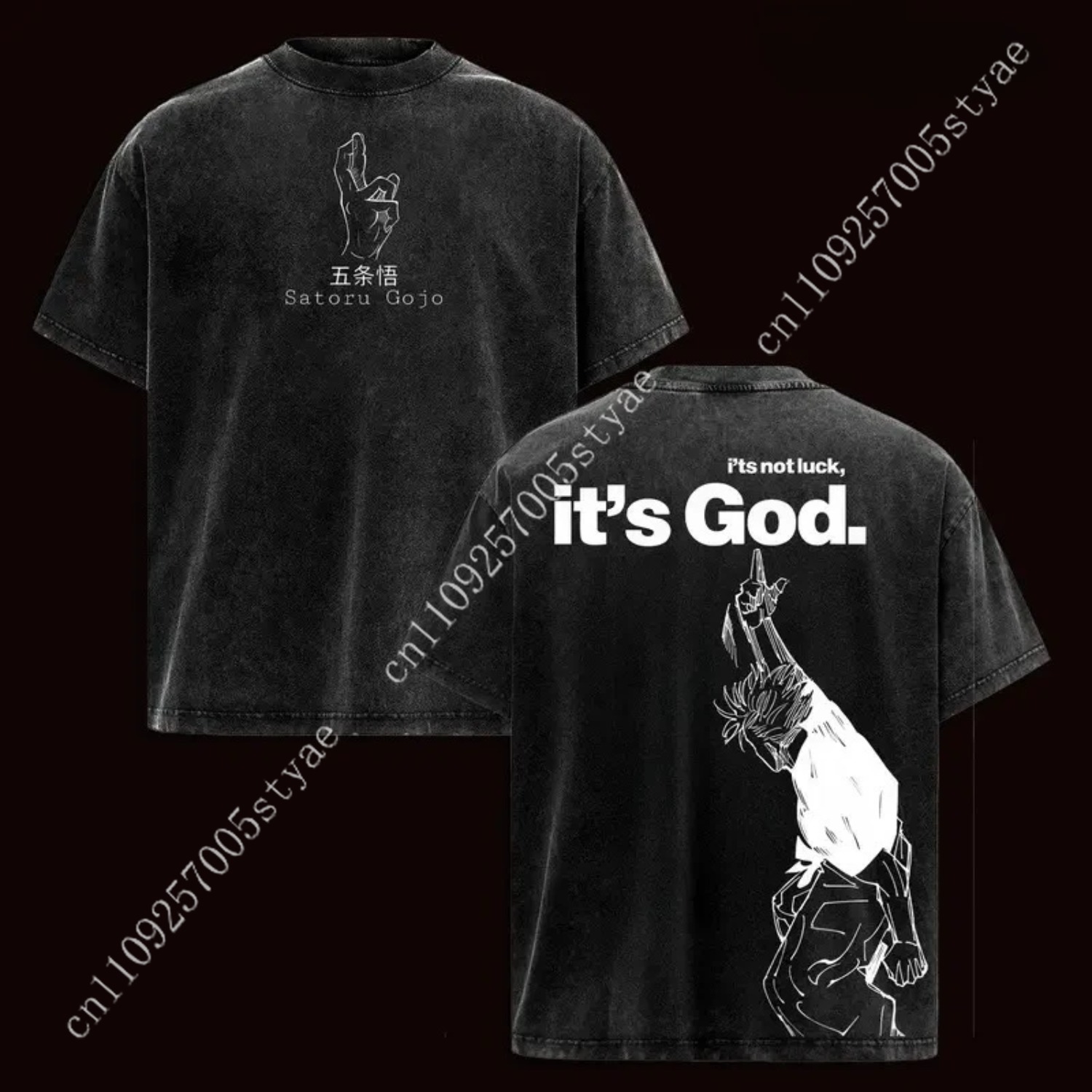 Anime  Gojo Satoru Graphic Tee - Quilt Cotton Summer recension och pris