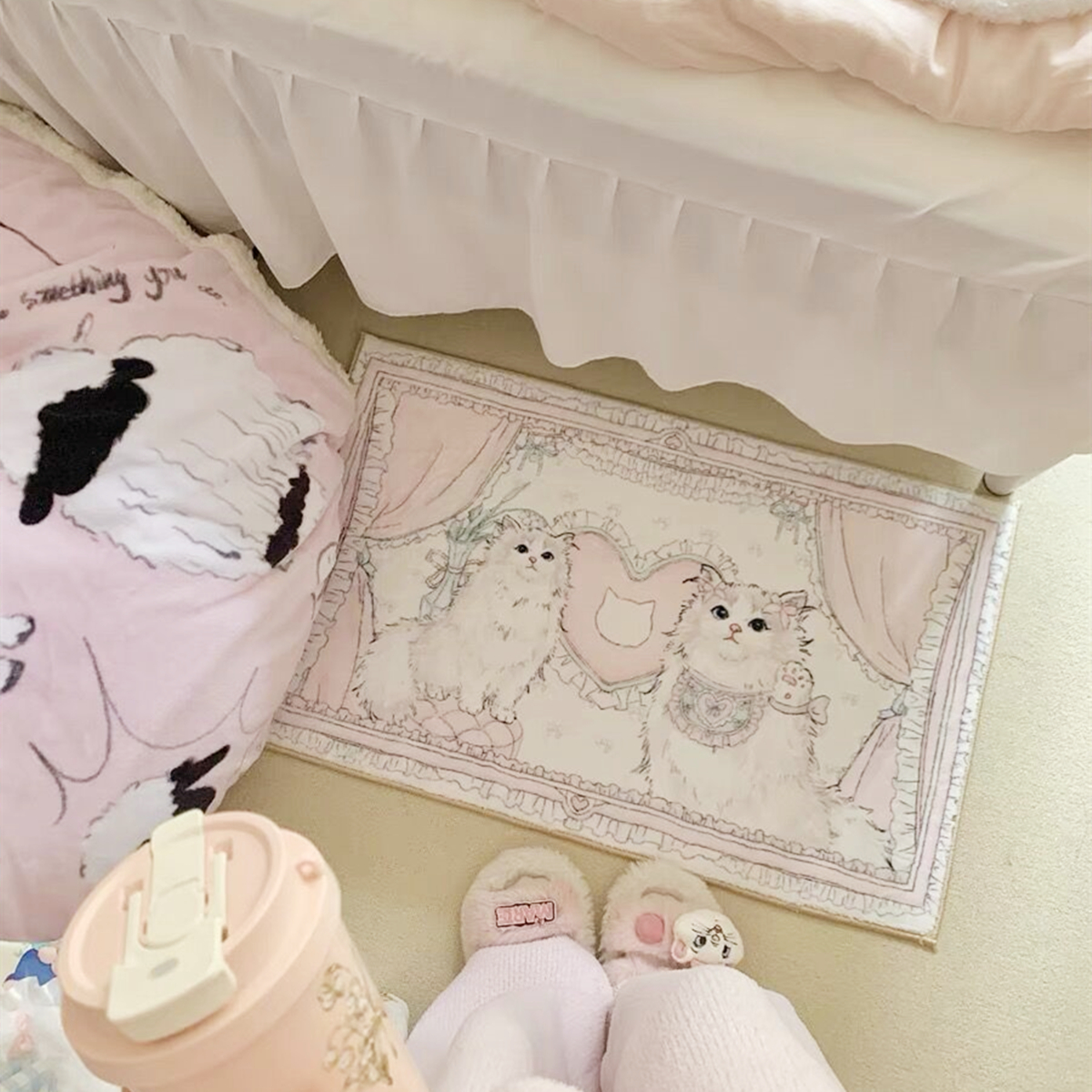 Cute Textile City Pink Girl Ca - Home Textiles City recension och pris