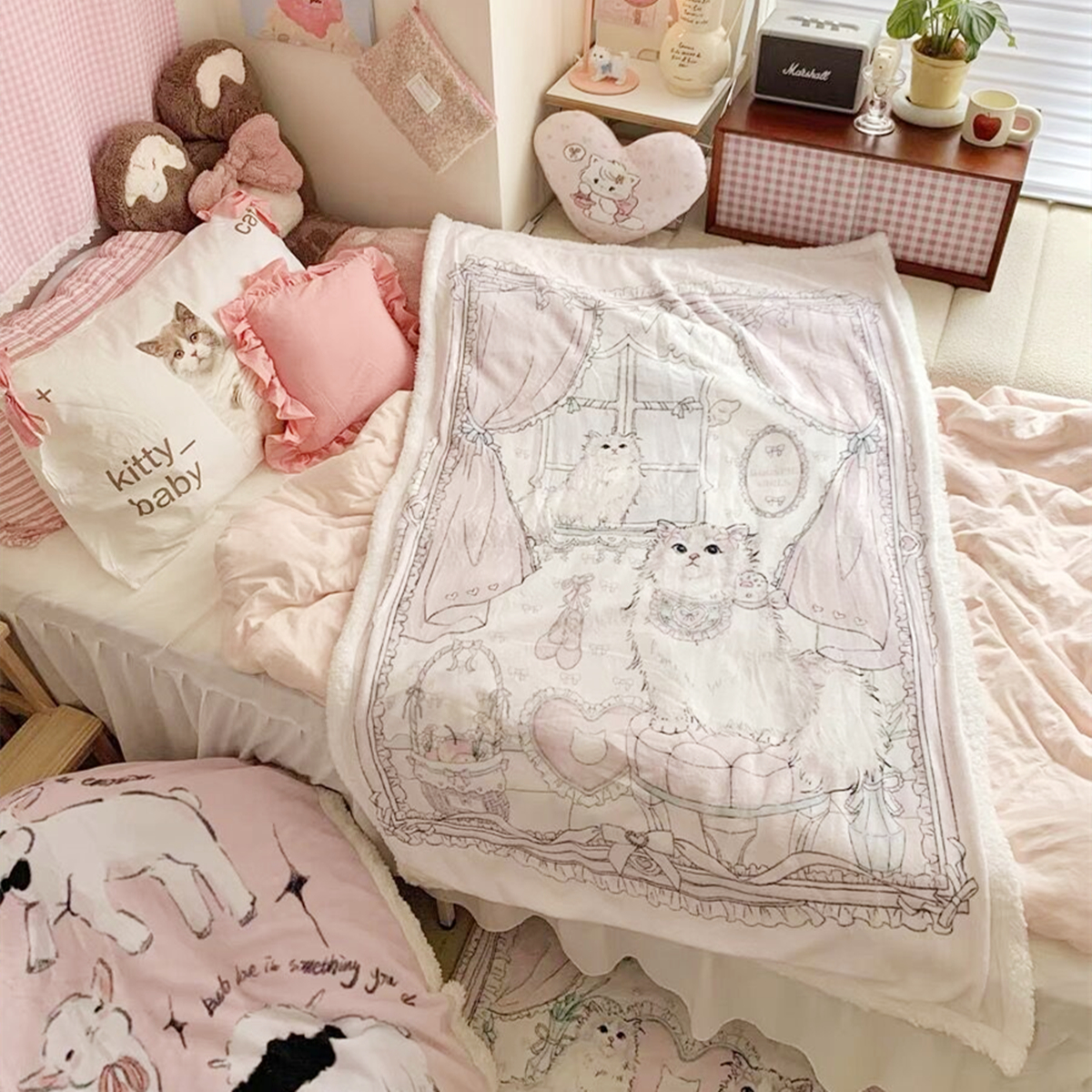 Cute Textile City Pink Girl Ca - Home Textiles City recension och pris