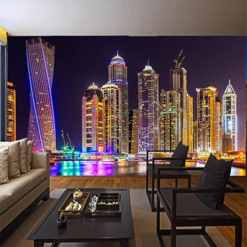 Custom 3D Photo Night View Cit - Home Textiles City recension och pris