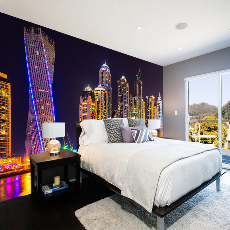Custom 3D Photo Night View Cit - Home Textiles City recension och pris