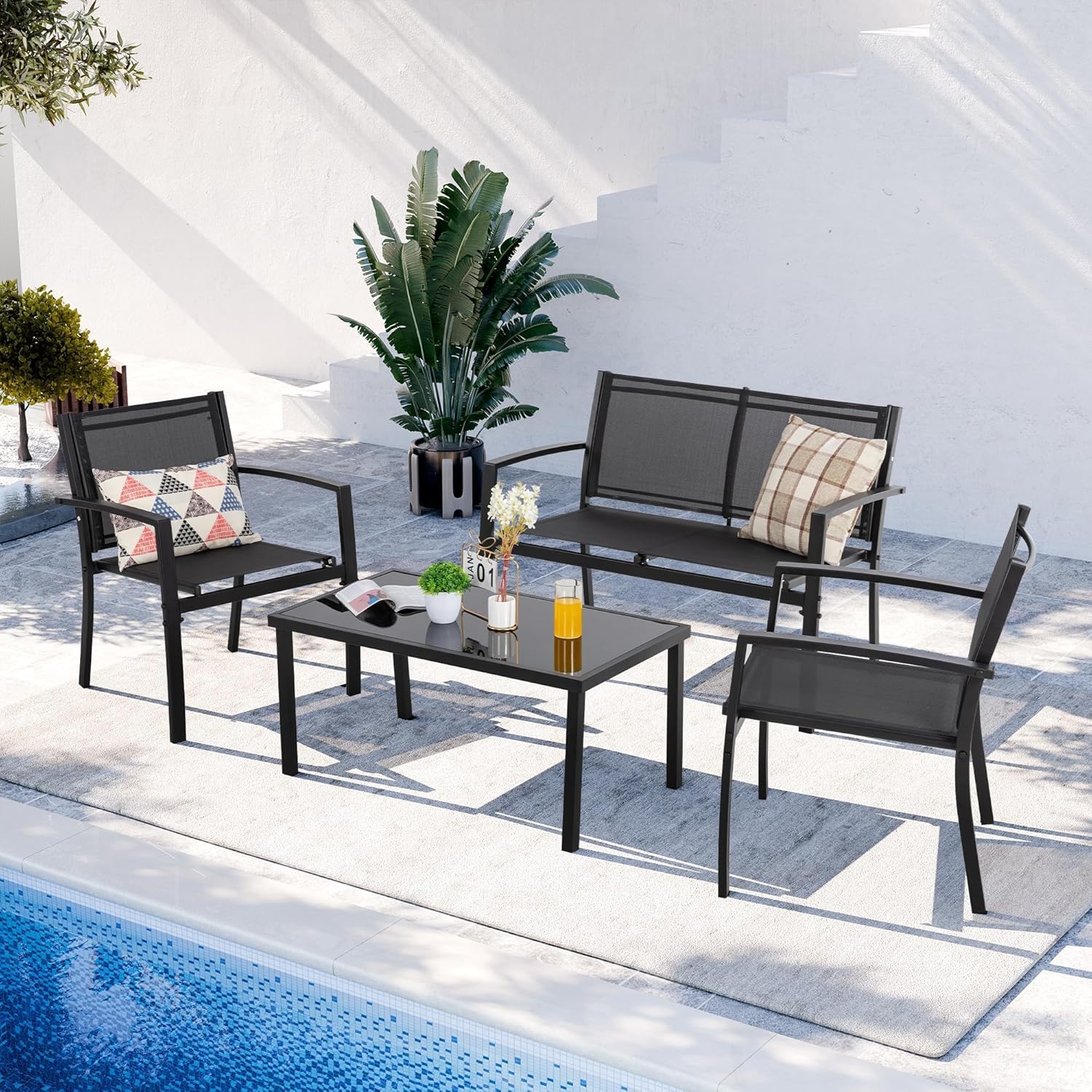 Black all-weather textile fabr - Home Textiles Fabric recension och pris