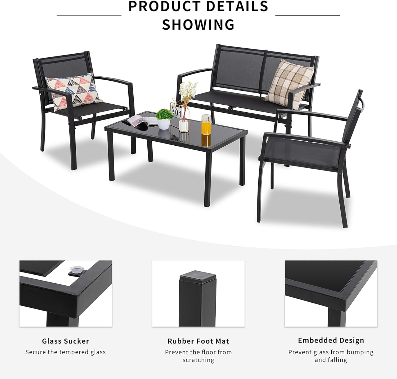 Black all-weather textile fabr - Home Textiles Fabric recension och pris