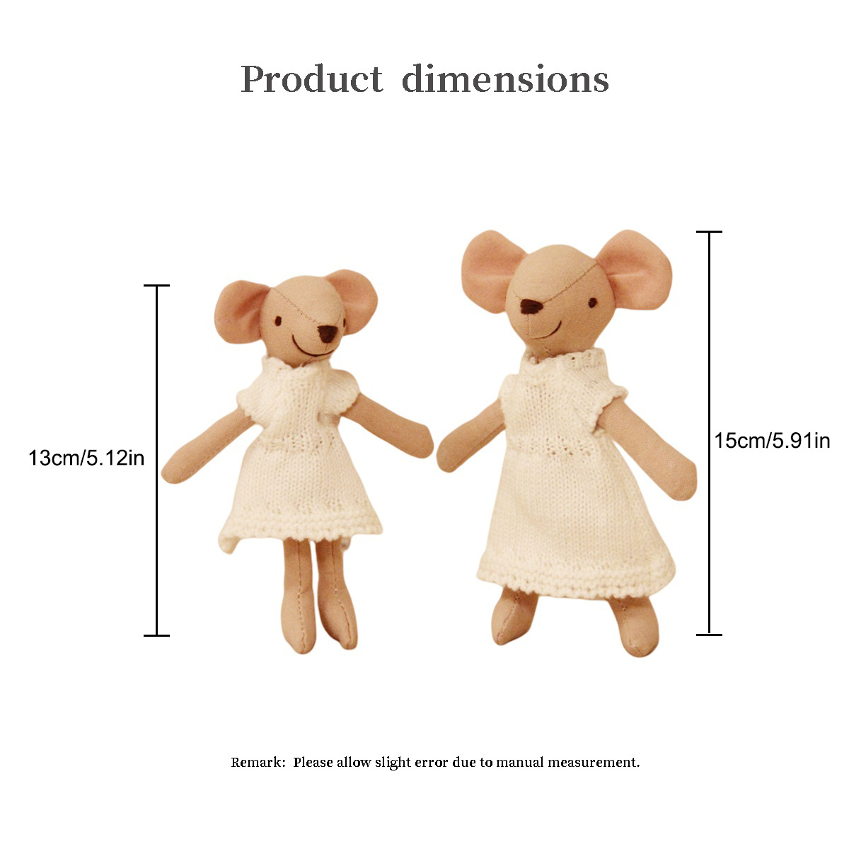 H13/15Cm Fabric Little Mouse w - Home Textiles Today recension och pris