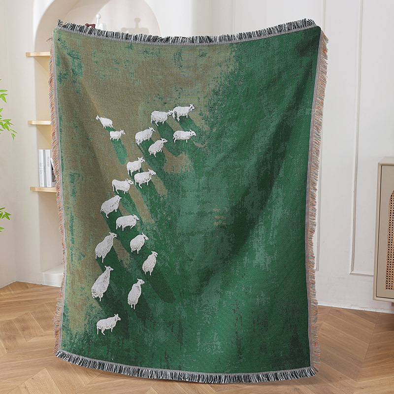 Textile City Sheep Herd Green  - Home Textiles City recension och pris